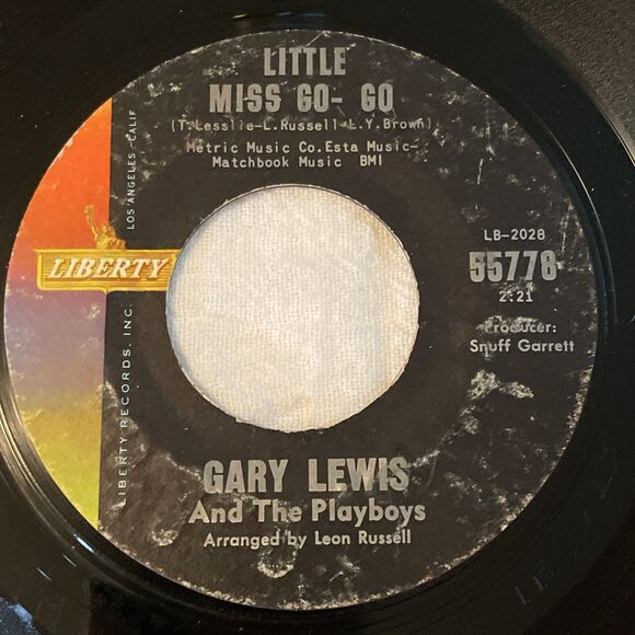 Gary Lewis and the Playboys Little Miss Go-Go / Count Me In 45RPM 1965 Liberty - Picture 6 of 12